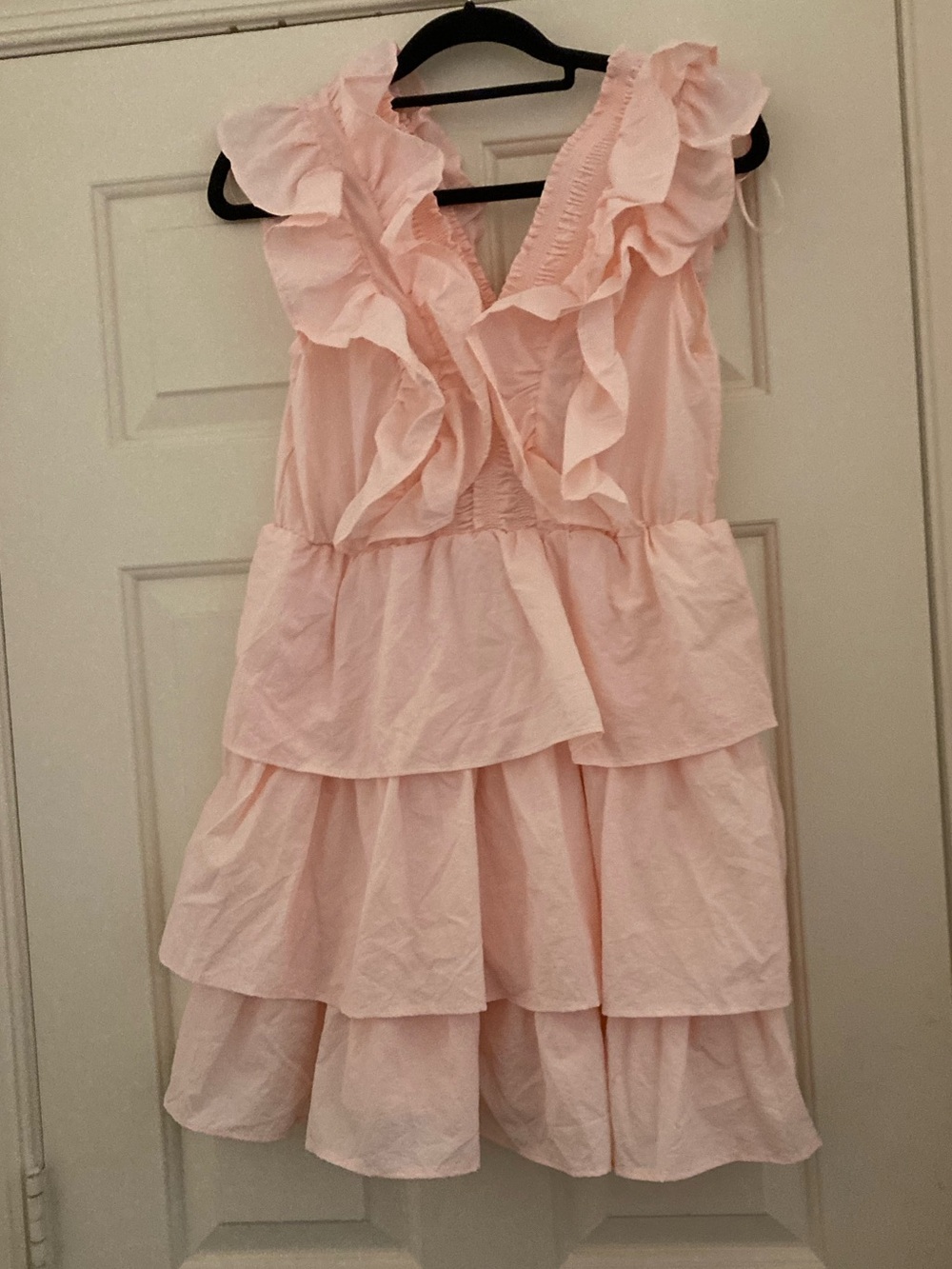 NWT Simply Southern Light Pink Ruffle Tiered Dress